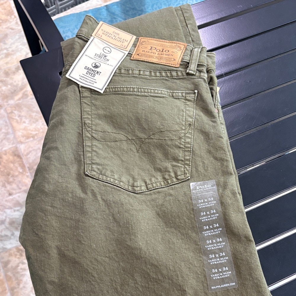 Ralph Lauren Men's Relaxed Fit Jeans in Olive